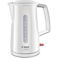 Los mejores  - Bosch Hogar HERVIDOR AGUA BOSCH TWK3A011 2400W-1.7Ltr- 2400 W- De plástico- Acero Inoxidable- Blanco
